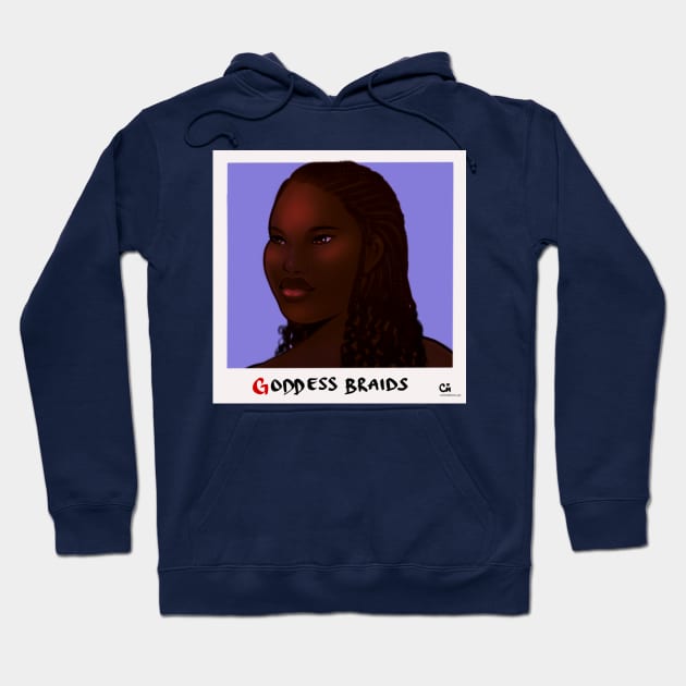 Goddess Braids Hoodie by CarmahnArt